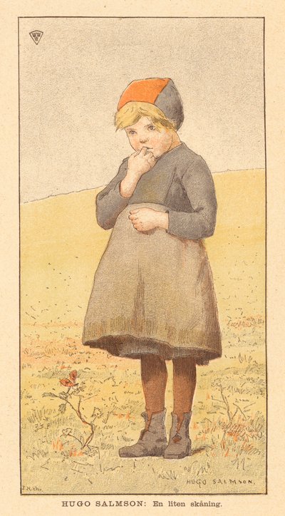 Junges Mädchen aus Schonen, Südschweden von Hugo (after) Salmson