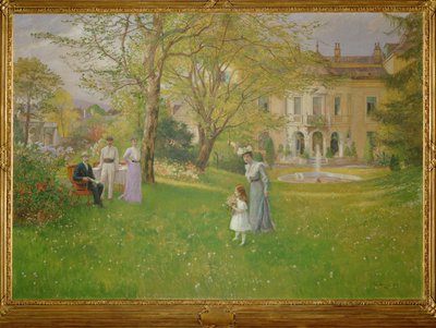 Park einer eleganten Wiener Villa von Hugo Charlemont