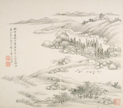 Album nach alten Meistern und Gedichten (Album (10 Blätter), Tinte auf Papier) von Hui Wang