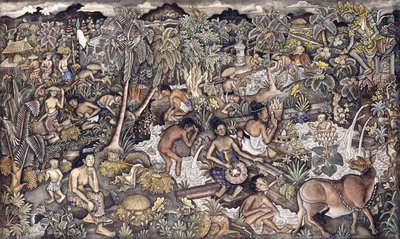 Bali-Leben, ca. 1940 von Ida Bagus Kembeng