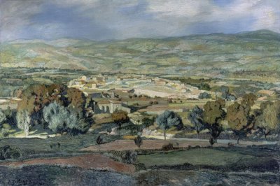Landschaft in Alhama von Ignacio Zuloaga y Zabaleta