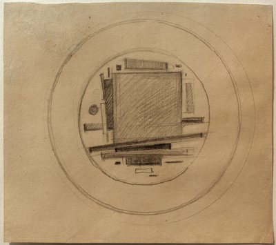 Entwurf einer suprematistischen Bemalung für Porzellan von Ilja Grigorewitsch Tschaschnik