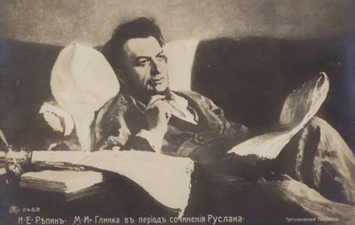 Porträt des russischen Komponisten Mikhail Glinka, 1887 von Ilya Efimovich Repin