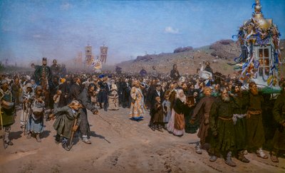 Religiöse Prozession in der Provinz Kursk von Ilya Efimovich Repin