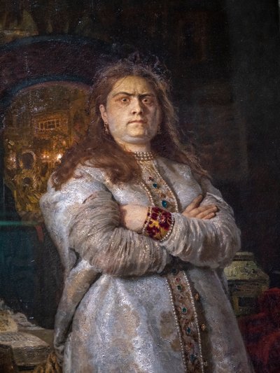 Zarewna Sofia Alexejewna im Nowodewitschi-Kloster von Ilya Efimovich Repin
