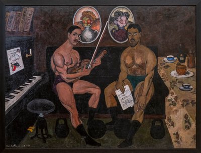 Selbstporträt und Porträt von Pyotr Konchalovsky von Ilya Ivanovich Mashkov