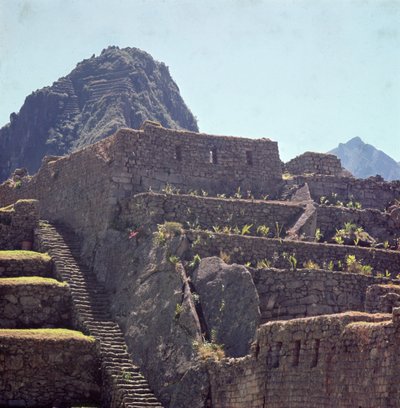 Ruinen der Terrassenbauten der Zitadelle in Machu Picchu von Incan