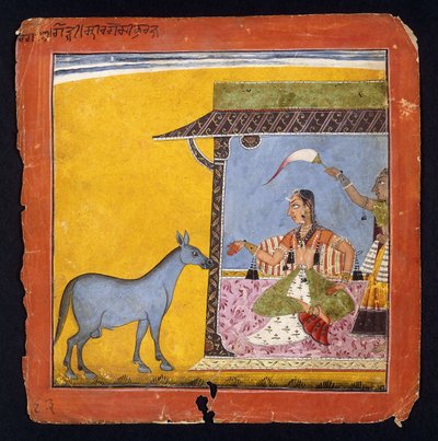 Gaudi Ragini, Ehefrau von Sri Raga, ca. 1690-95 von Indian School