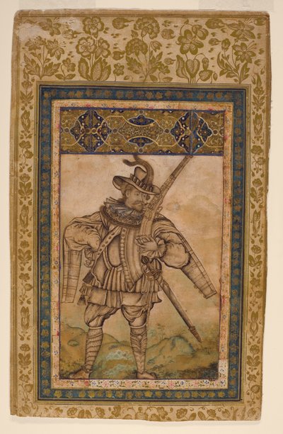 Porträt des portugiesischen Admirals Albuquerque, ca. 1615 von Indian School