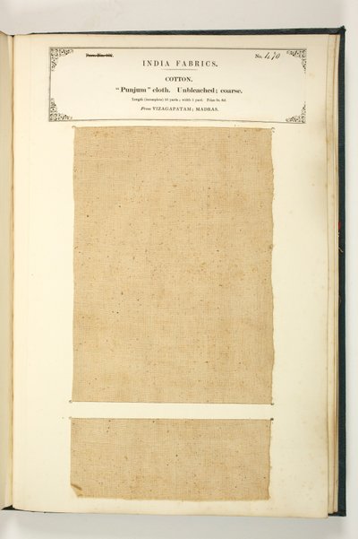 Punjum-Stoff, Vizagapatam, Madras, aus der Sammlung der Textilhersteller Indiens, von John Forbes Watson, veröffentlicht 1866 von Indian School