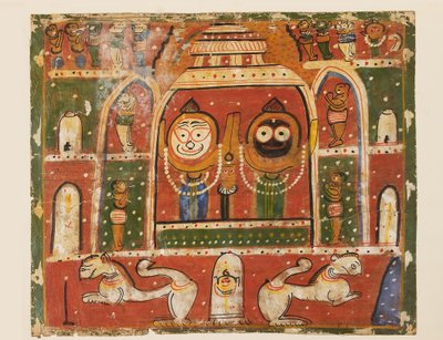 Das Jagannatha-Trio im Schrein von Puri von Indian School