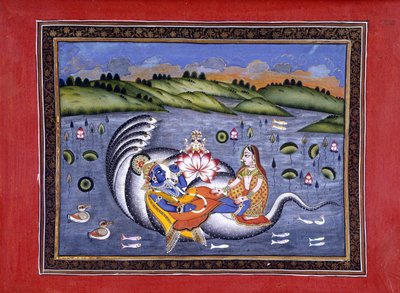 Vishnu und Lakshmi, Illustration aus 