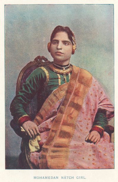Indische Eingeborene: Mohamedanische Natch-Mädchen von Indian photographer