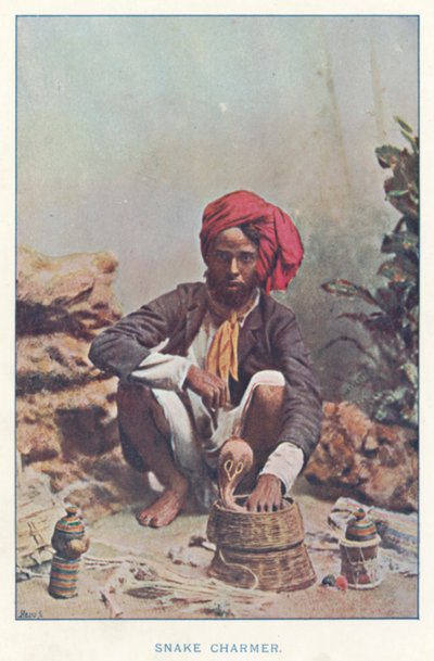 Indische Eingeborene: Schlangenbeschwörer von Indian photographer