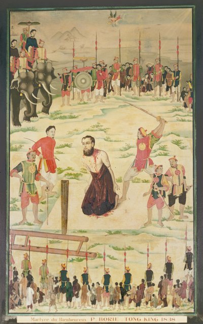 Ein Jesuitenmärtyrer in Tonkin, China, 1838 von Indo Chinese School