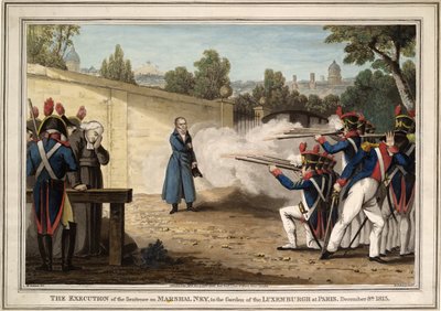 Die Hinrichtung von Marschall Michel Ney in der Nähe des Luxemburger Gartens am 7. Dezember 1815, 1816 von Innocent Louis Goubaud
