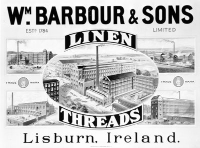 Werbung für Wm. Barbour und Söhne von Irish School