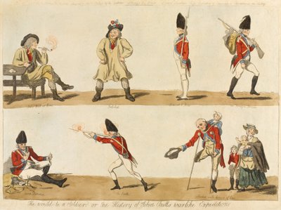 Er wollte Soldat werden? oder die Geschichte von John Bulls kriegerischer Expedition, 1793 von Isaac Cruikshank