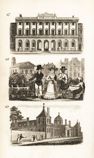 Die Royal Academy, Covent Garden und das British Museum von Isaac Taylor