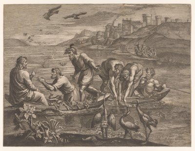 Wunderbarer Fischfang von Isaak Saal