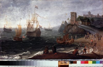 Fischmarkt am Strand von Isaak Willaerts