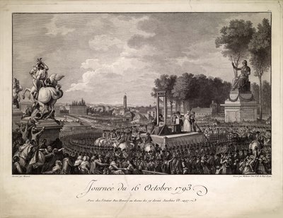 Die Hinrichtung von Marie Antoinette am 16. Oktober 1793, ca. 1795 von Isidore Stanislas Helman