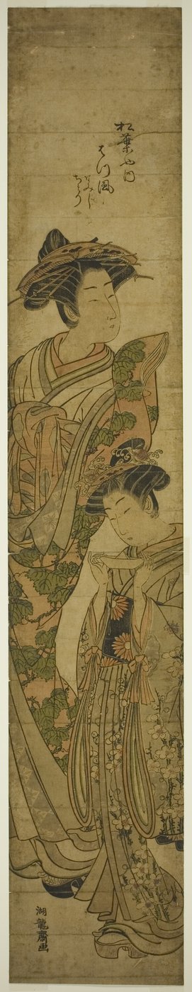Die Kurtisane Matsukaze von der Matsubaya und ihr Begleiter von Isoda Koryusai