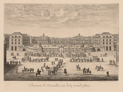 Ansicht des Schlosses von Versailles, vom Hauptplatz von Israël Silvestre