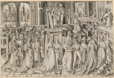 Tanz am Hof des Herodes von Israhel van Meckenem