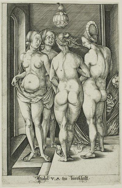 Die vier Hexen von Israhel van Meckenem the younger