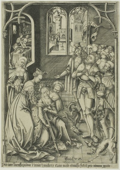 Der Selbstmord der Lucretia von Israhel van Meckenem the younger