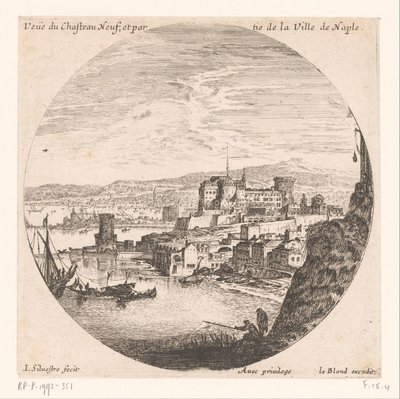 Ansicht von Castel Nuovo von Israël Silvestre
