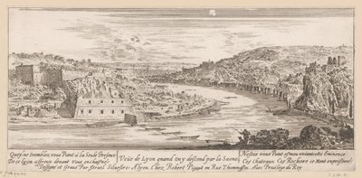 Ansicht von Lyon in einer Biegung der Saône von Israël Silvestre