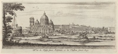 Ansicht der Kirche St. Peter und der Engelsburg von Israël Silvestre