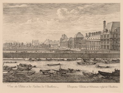 Ansicht des Palastes und der Gärten der Tuilerien, von der Quai-Seite von Israël Silvestre