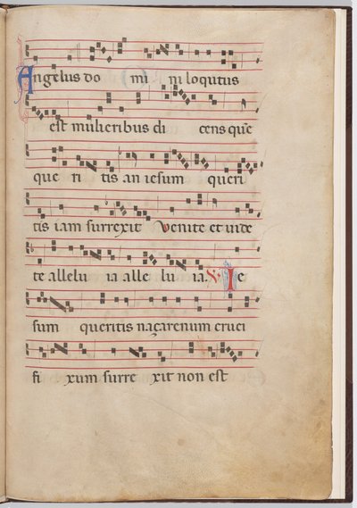 Blatt 2 aus einem Antiphonar-Fragment von Italian 13th Century