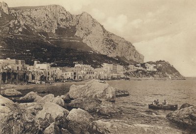 Neapel: Capri, Marina Grande (s/w Foto) von Italian Photographer