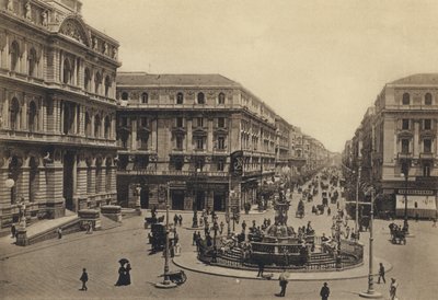 Neapel: Piazza Della Borsa und Rettifilo Corso Umberto I von Italian Photographer