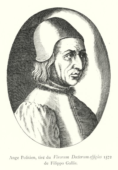 Ange Politien, aus dem Virorum Doctorum effigies 1572 von Filippo Gallis von Italian School