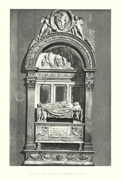 B. Rossellino, Grabmal von Leonardo Bruni von Italian School