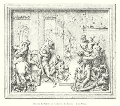 Basrelief des Sockels der Entführung der Sabinerinnen, J. de Bologne (Stich) von Italian School
