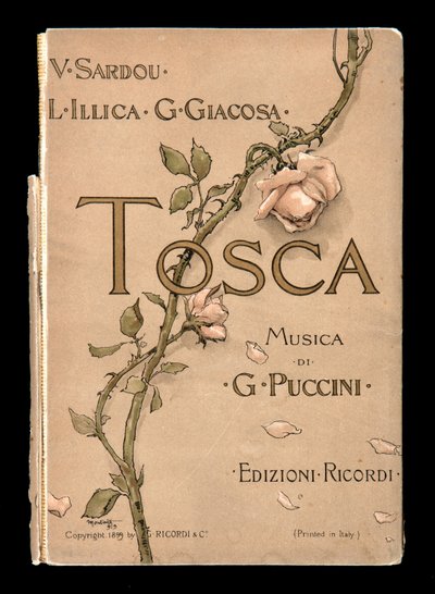 Cover, Libretto della Tosca von Giacomo Puccini, Edizione Ricordi, Italien von Italian School