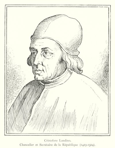 Cristoforo Landino, Kanzler und Sekretär der Republik von Italian School