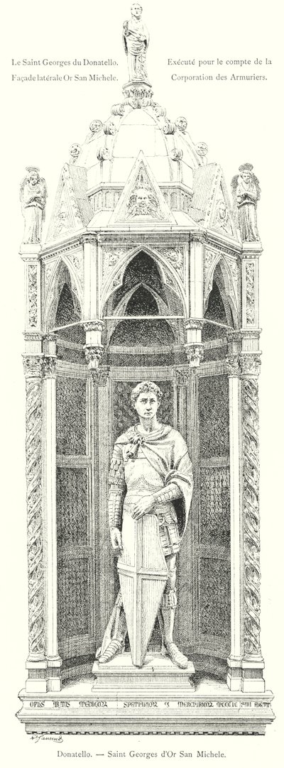 Donatello, Heiliger Georg von Or San Michele (Stich) von Italian School