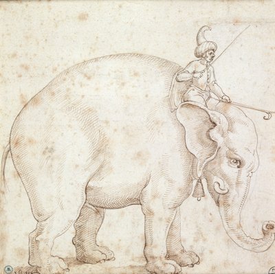 Elefant Hanno und sein Mahout von Italian School