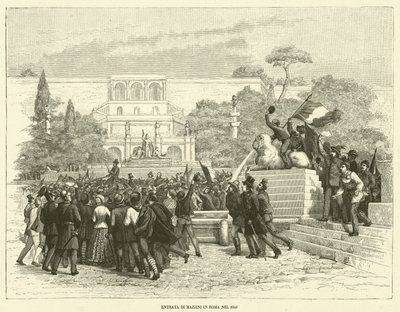 Einzug von Mazzini in Rom im Jahr 1849 (Stich) von Italian School