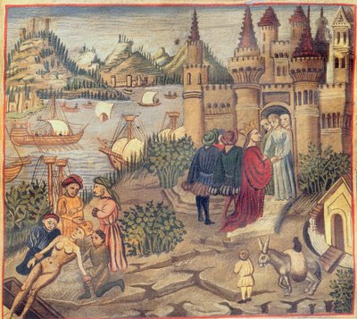 Faksimile der Schule von Salerno, aus dem Kanon der Medizin von Avicenna von Italian School