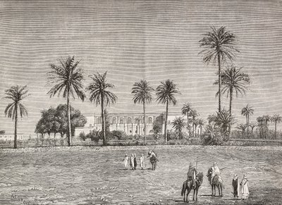 Gouverneurspalast, in dem General Gordon residierte, Khartum, Sudan, Gravur von Cairoli aus L