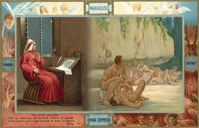 Illustration für Dantes Die Göttliche Komödie von Italian School