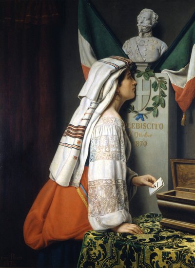 Italienisches Referendum vom Oktober 1870 von Luigi Riva von Italian School